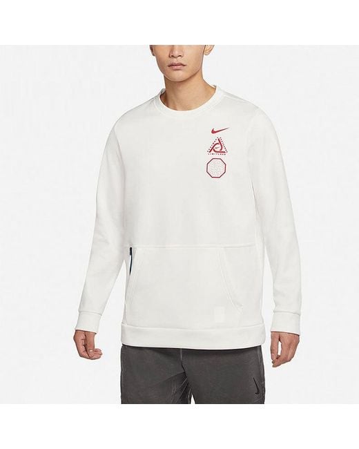 Nike White Cny Chinese New Year's Edition Therma-Fit Casual Breathable Training Round Neck Sports for men