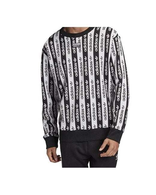 Adidas Black Originals D Crew Colorblock Stripe Sports for men
