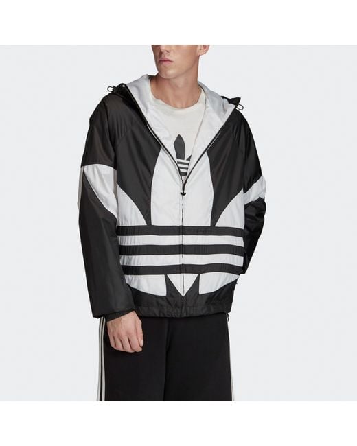 Adidas Black Originals Big Trefoil Windbreaker for men