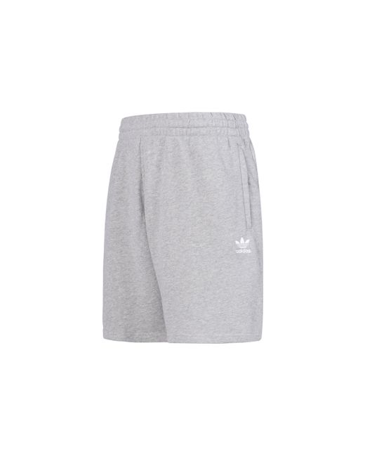Adidas Gray Originals Essential Short Embroidered Logo Casual Sports Shorts for men