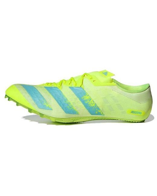 Adidas Yellow Adizero Prime Sprint Spikes for men