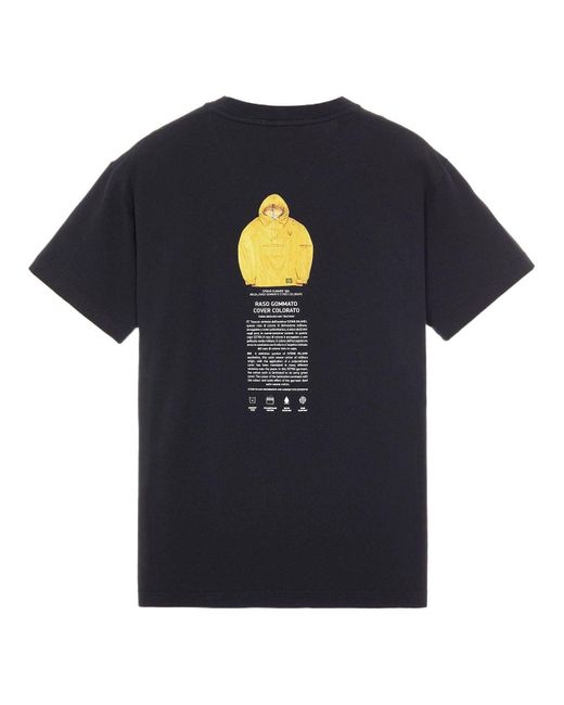 Stone Island Blue "Archivio" Logo T-Shirt for men