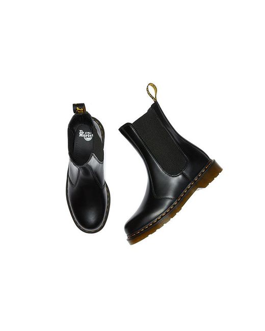 Dr. Martens Black (Wmns) 2976 Hi Smooth Leather Chelsea Boots