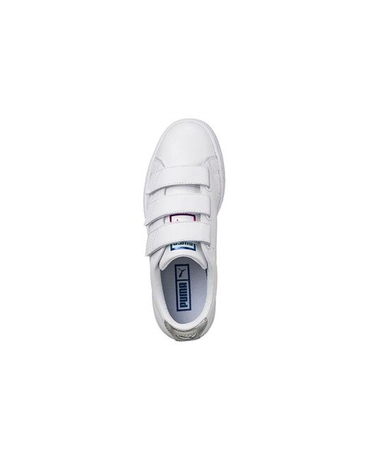 PUMA White (Wmns) Basket Strap