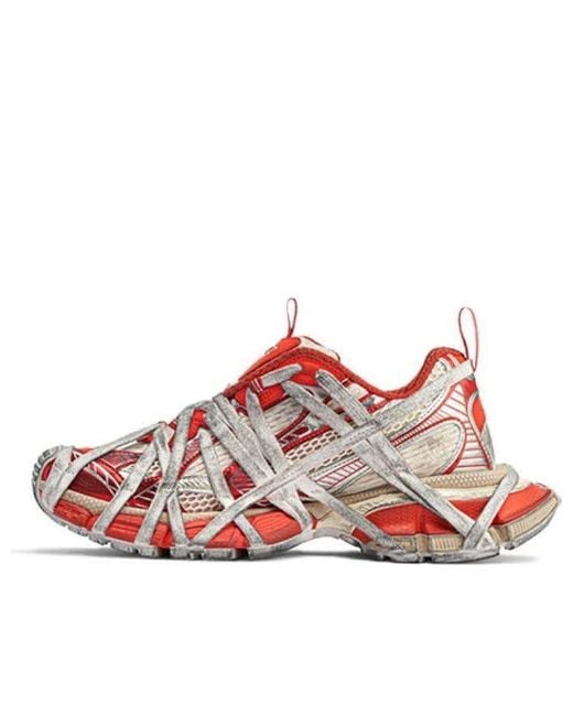 Balenciaga Red 3Xl Extreme Lace Sneakers Mesh And Polyurethane' for men