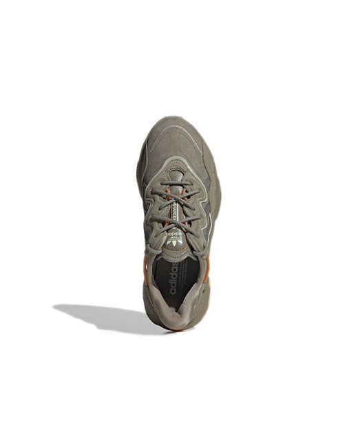 Adidas Brown Originals Ozweego Casual Shoes 'Charcoal' for men