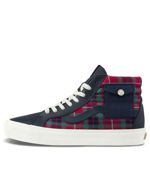 Vans Blue Baracuta X Sk8-Hi Pocket Vault Lx 'Tartan Plaid' for men