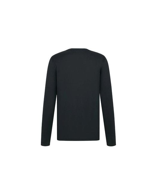 Dior Blue Letter Print Round Neck Long Sleeve For for men