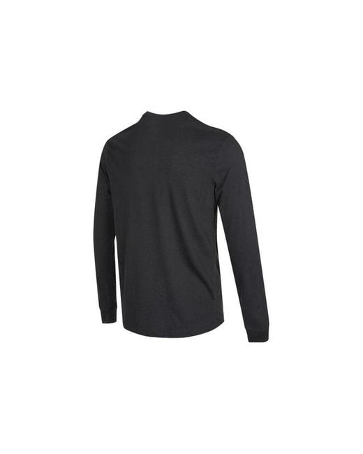 Nike Black Training Athleisure Casual Sports Long Sleeves Round Neck T-Shirt for men