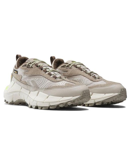 Reebok White Zig Kinetica 2.5 Edge 'Moon Stone Ash' for men