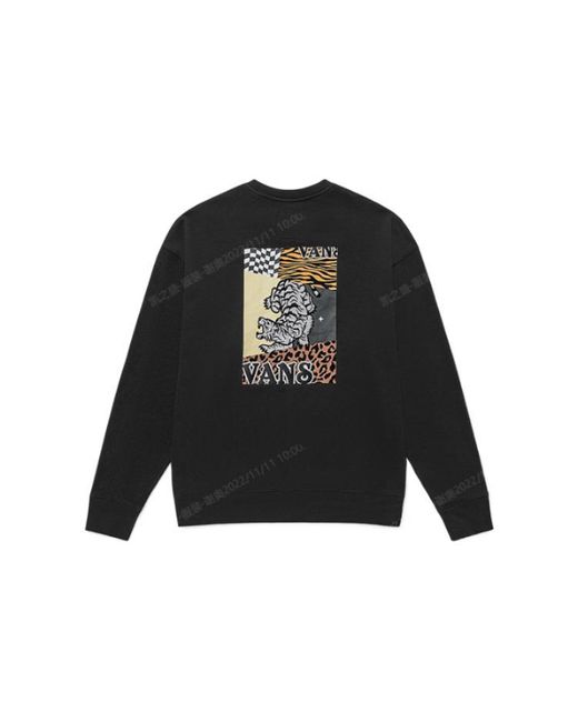 Vans Black Embroidered Logo Splicing Pullover