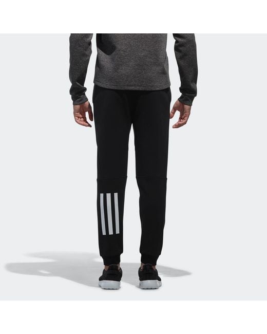 Adidas Black Neo M Cs Cf Tp Sports Stripe Slim Fit Long Pants for men