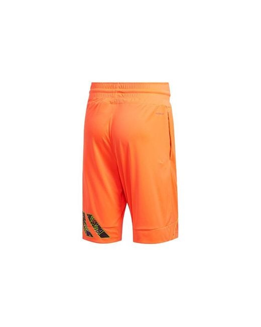 Adidas Orange Ctr 365 Sp Basketball Sports Shorts for men