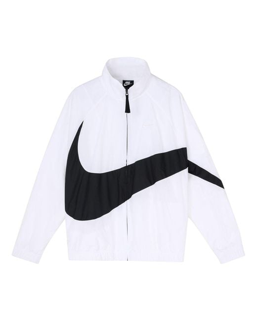 nike swoosh windbreaker white