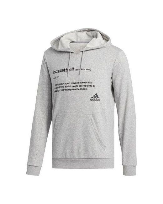 Melódico atlántico Problema adidas Definition Hdy Athleisure Casual Sports Hooded Pullover Gray for Men  | Lyst