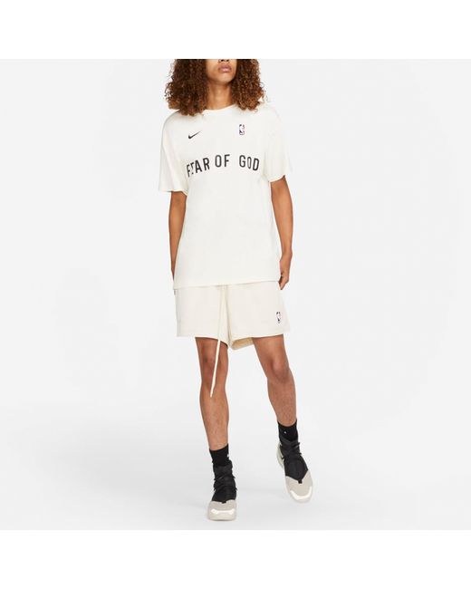 Nike Justin Bieber X Fear Of God X Nba Short Sleeve White for men