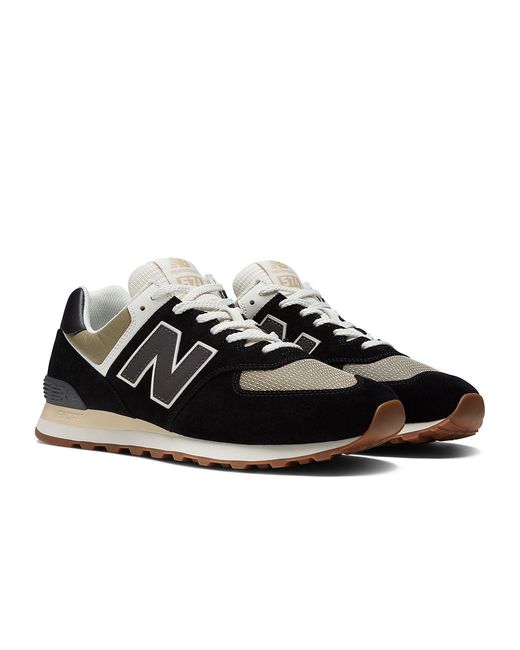New Balance Black 574 True Camo Gum' for men