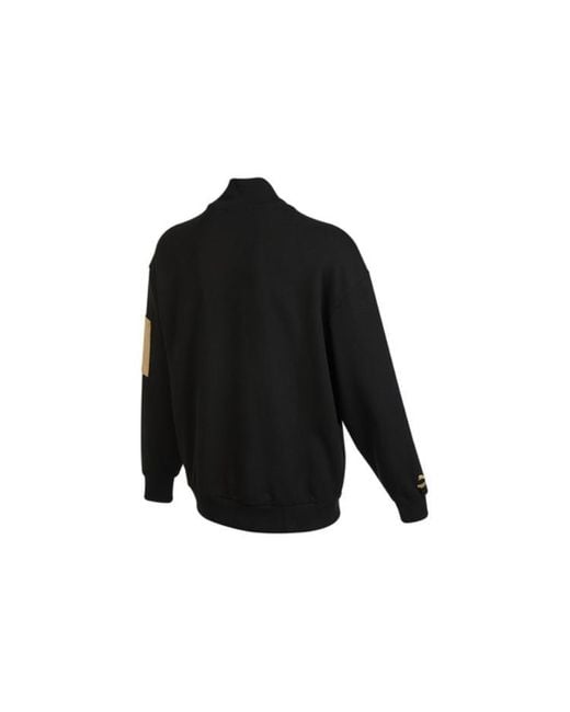 PUMA Black Logo Baseball Jacket for men