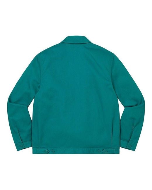 Supreme Green X Dickies Stripe Eisenhower Jacket for men