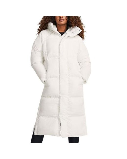 Under Armour White (Wmns) Coldgear Infrared Long Puffer Jacket