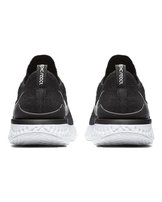 Nike Black Epic React Flyknit 2 'Gunsmoke' for men