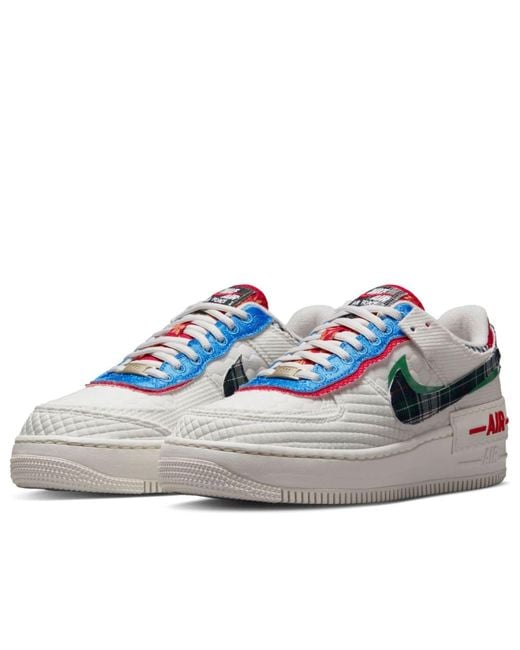 Nike White (Wmns) Air Force 1 Low Shadow 'Multi-Material'