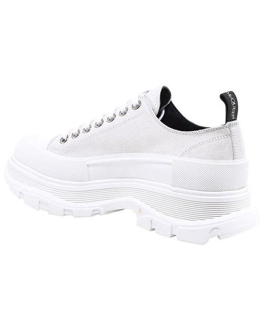 McQueen White Tread Slick Lace-Up for men