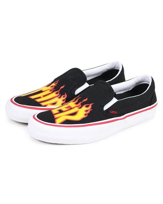 Vans Black Thrasher X Slip-On Pro 'Thrasher' for men