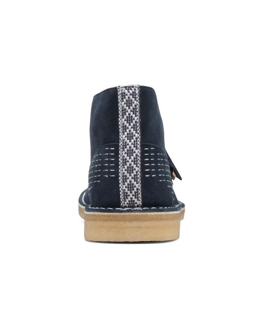 Clarks Blue Desert Boots 'Sashiko' for men