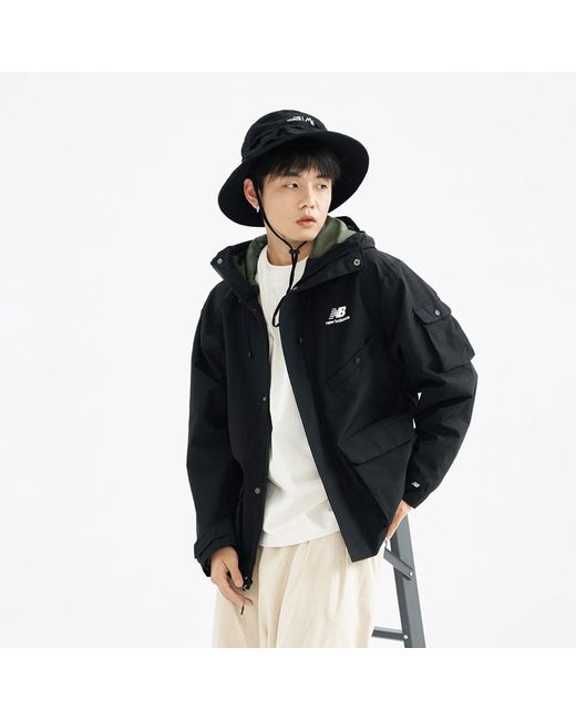 New Balance Black Logo Sportswear Hooded Jacket