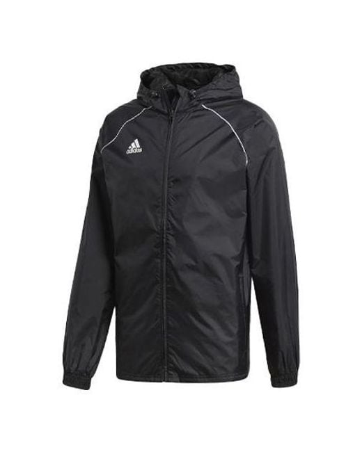 Adidas Black Core 18 Rain Jacket for men