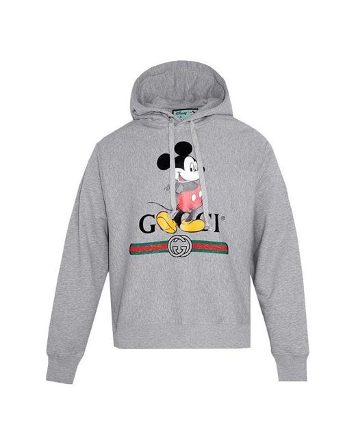 Gucci Gray Guccl X Disney Mickey Mouse Printed Loose For for men