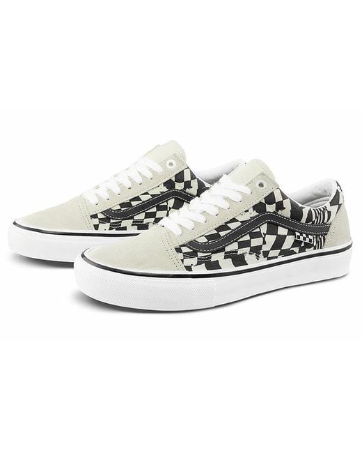 Vans White Skate Old Skool 'Checkerwarp for men