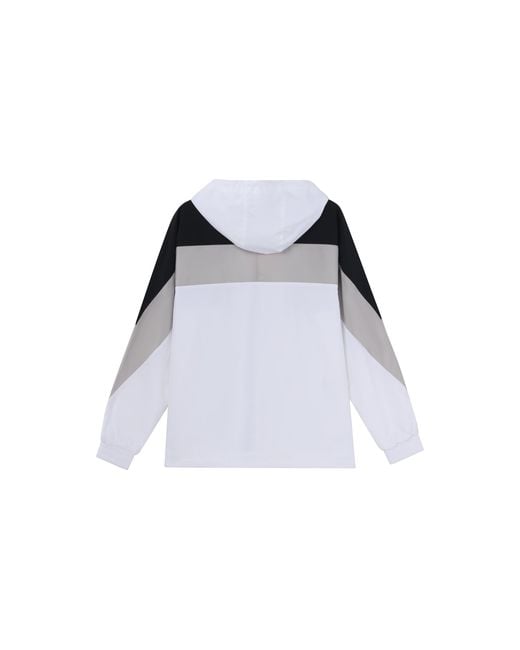 Li-ning Blue Sports Fashion Series Colorblock Hooded Drawstring Loose Jacket for men