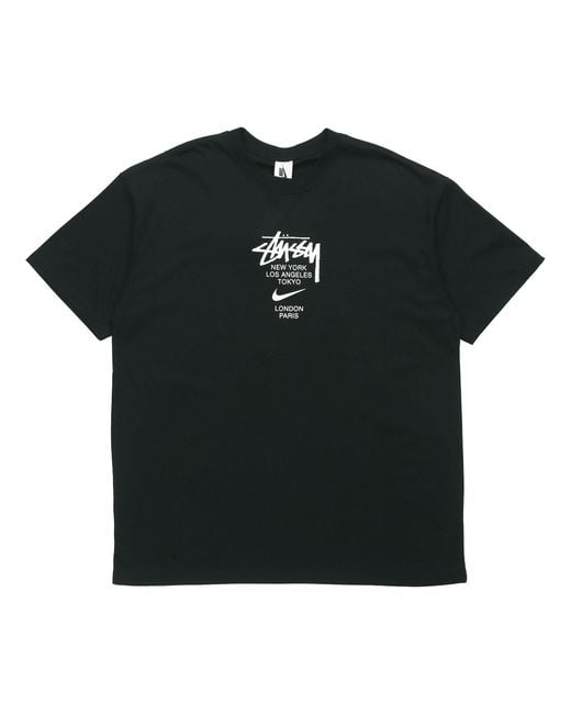 Nike Black X Stussy Crossover Round Neck Pullover T-Shirt Asia Sizing for men