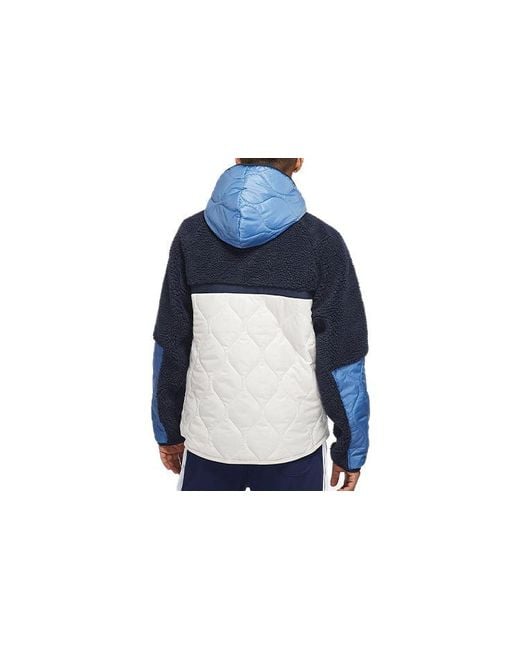 Nike Blue Sportswear Heritage Color Warm Cap Jacket Obsidian for men