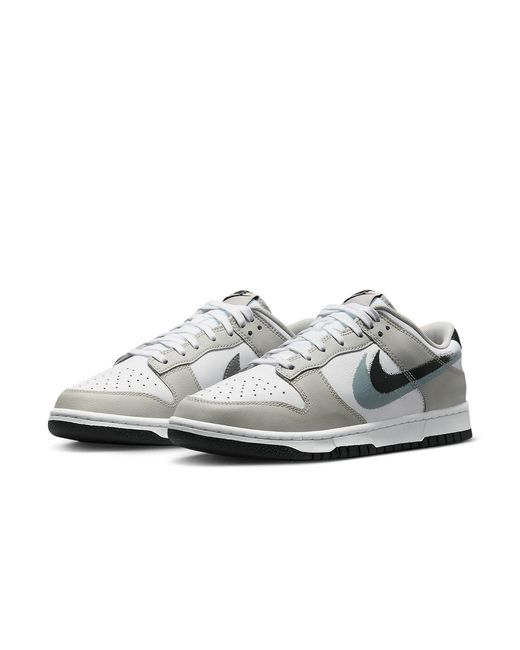 Nike White Dunk Low 'Spray Paint Swoosh' for men