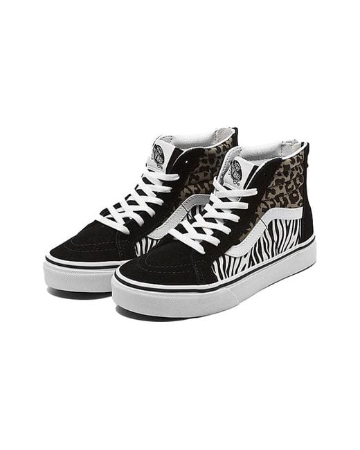 Vans Black Sk8-Hi Zip Casual Gs Leopard Print for men