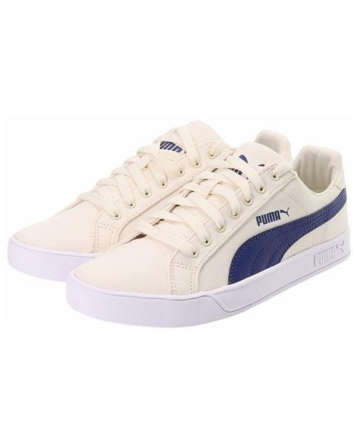 PUMA White Smash Vulc Canvas Retro Sports Casual Shoes for men