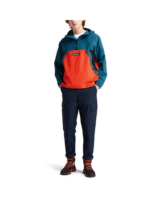 Timberland Blue Pullover Windbreaker Jacket for men