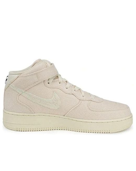 Nike Natural X Stussy Air Force 1 Mid 'Fossil' for men