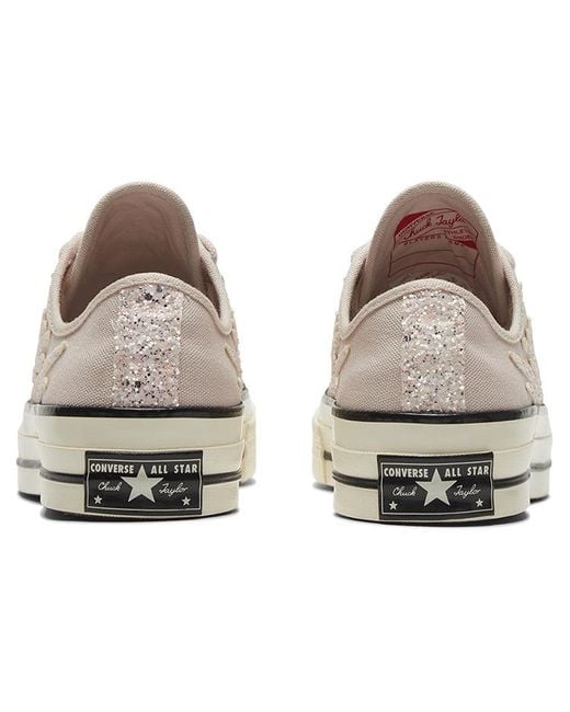 Converse White (Wmns) Chuck Taylor All Star 1970S Classic Glitter Shine Low Top Sneakers