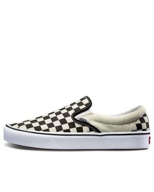 Vans White Slip-On Comfycush 'Checkerboard' for men