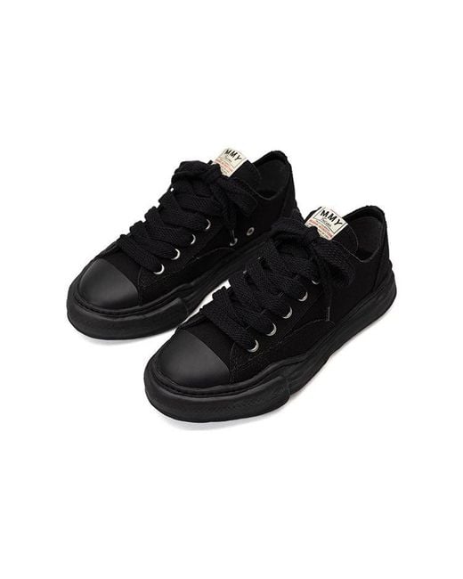 Maison Mihara Yasuhiro Black Peterson Og Sole Canvas Low-Top Sneaker for men