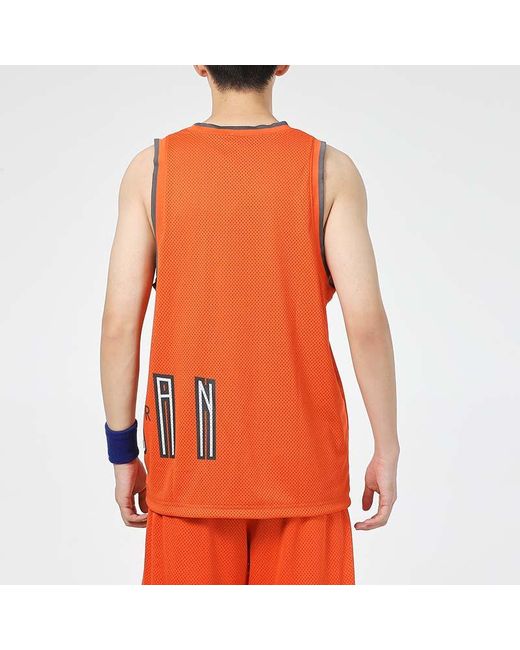Nike Orange Sport Dna Logo Printing Reversible Breathable Basketball Sports Vest for men