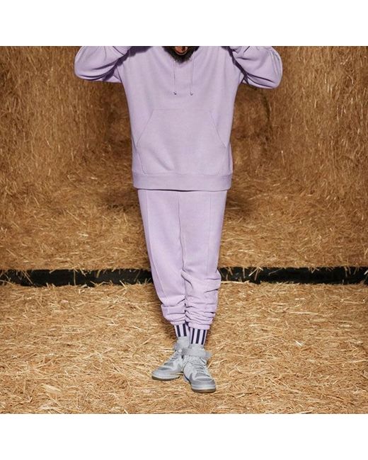 Adidas Purple Originals X Ivy Park Crossover Casual Solid Color Bundle Feet Sports Pants/Trousers/Joggers for men