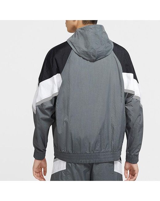Nike Gray Sportswear Windrunner+ Hooded Reflection Jacket for men