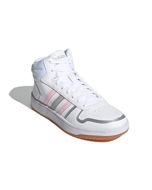 Adidas White (Wmns) Hoops 2.0 Mid
