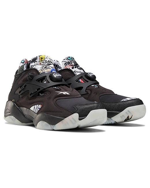 Reebok Black Pump Court 'Sticker City for men