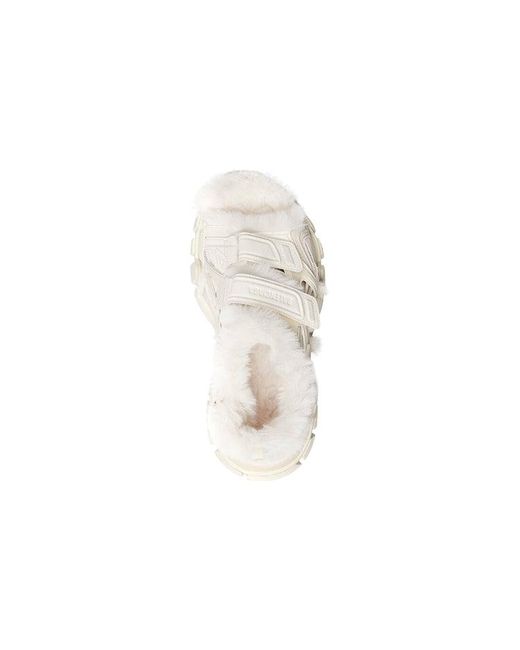 Balenciaga Natural (Wmns) Track Sandals 'Fake Fur'
